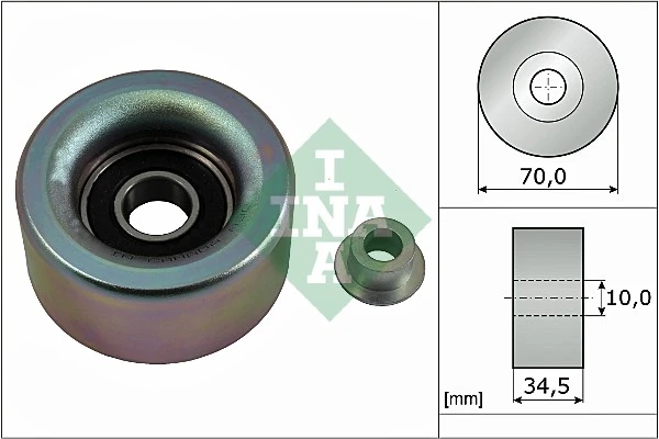 Deflection/Guide Pulley, V-ribbed belt